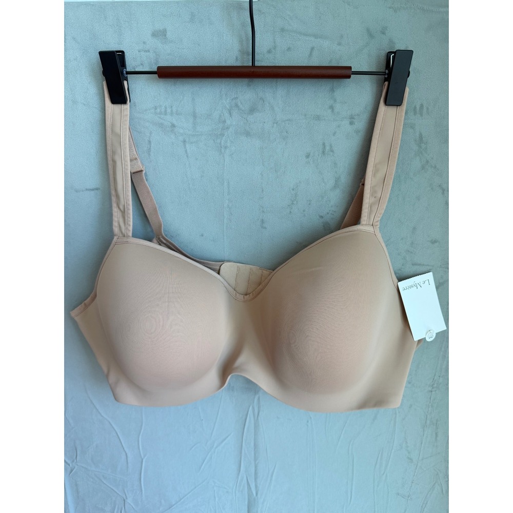 Le Mystere Dream Tisha Minimalist Full Coverage Bra Womens 44D Natural Nude NEW